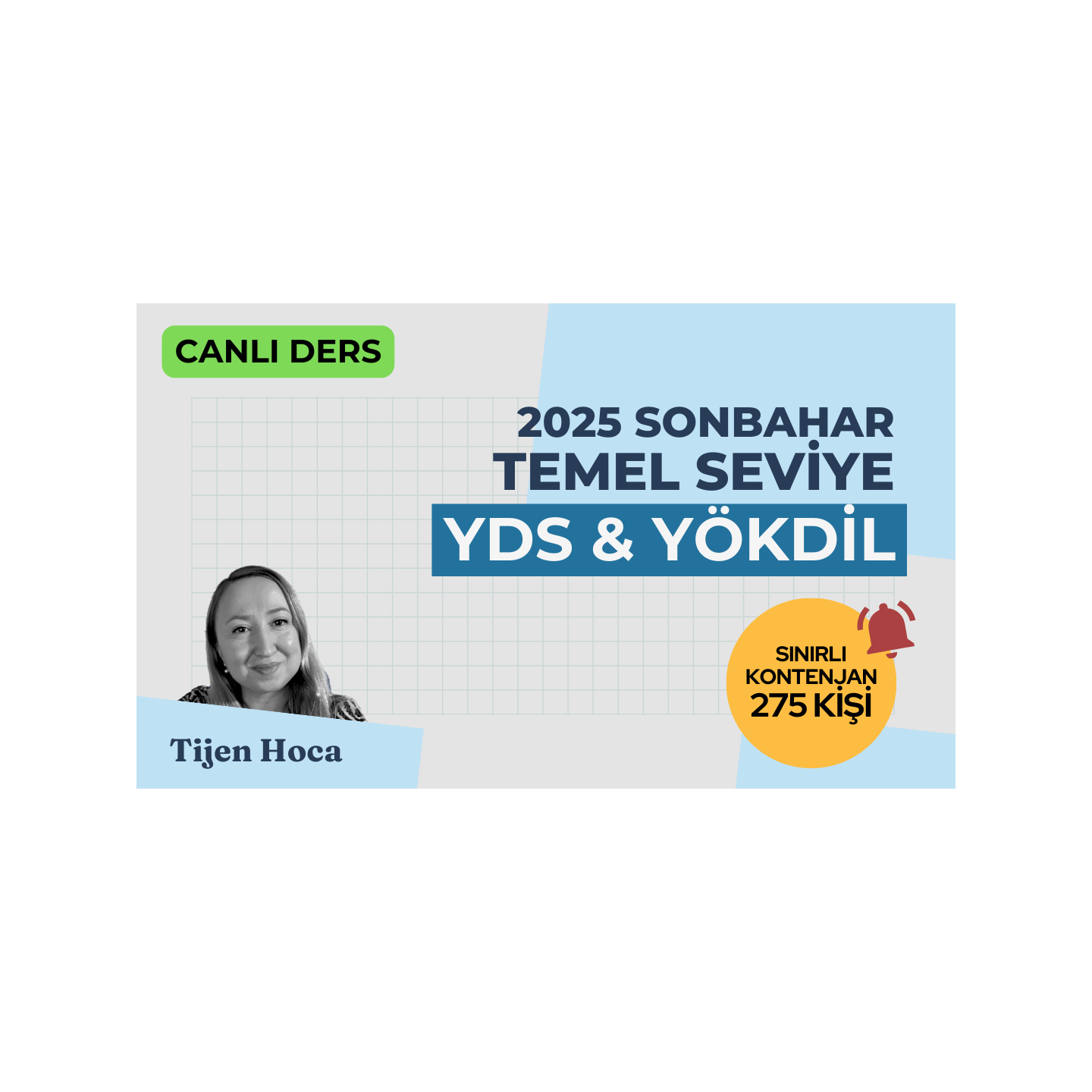 2025 Sonbahar Dönemi Temel Seviye Canlı YDS Dersi