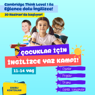 2025 Yaz Genel İngilizce Çocuk Grubu Dersi (10-14 Yaş)