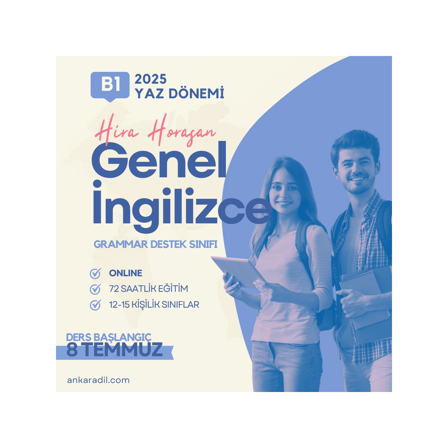 2025 Yaz B1 Seviye Genel İngilizce Dersi