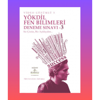 Video Çözümlü Yökdil Fen Deneme Sınavları Kitabı 3
