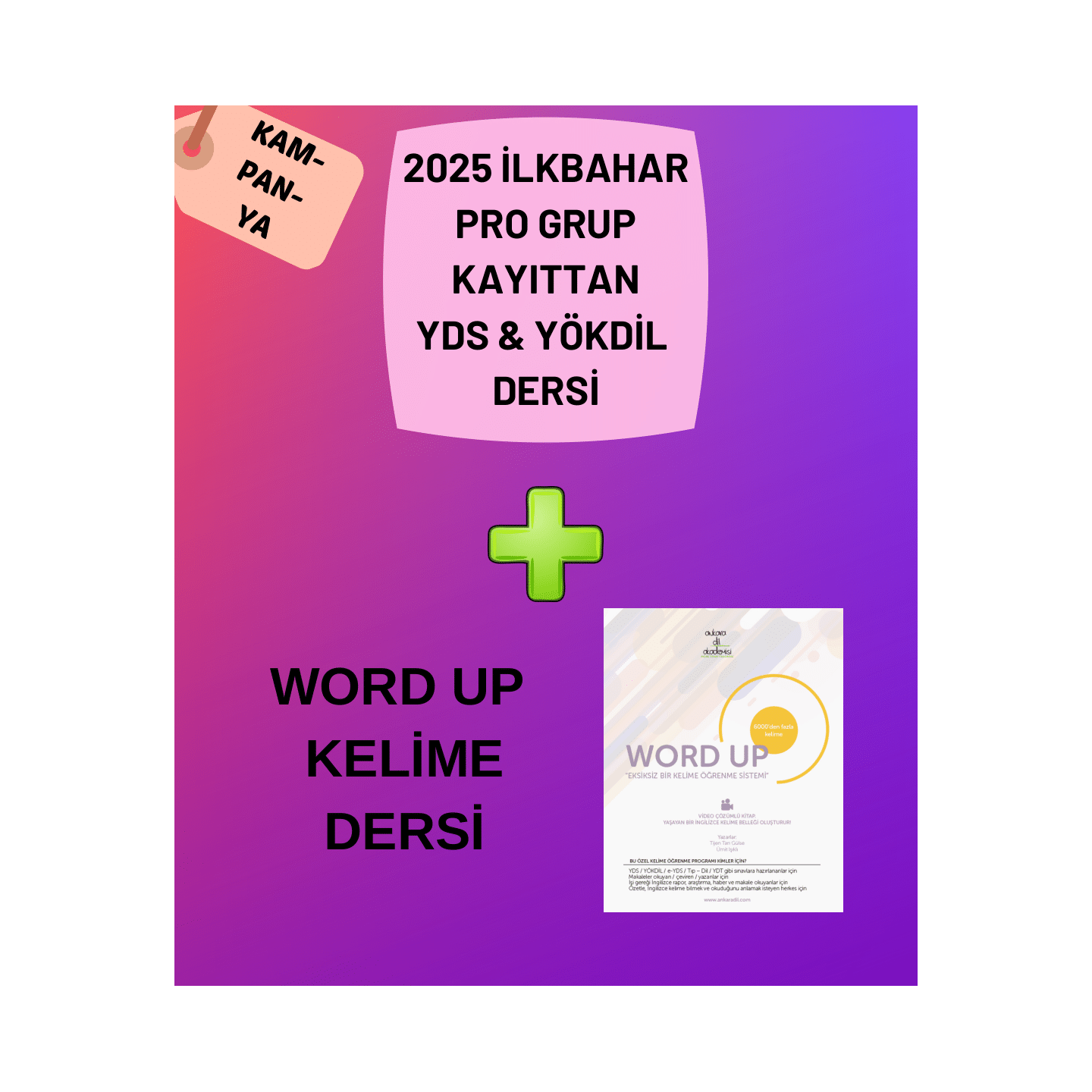 2025 İlkbahar Pro Grup Kayıttan YDS & YÖKDİL Dersi + WORD UP